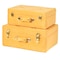Vintiquewise Decorative Tufted Velvet Suitcase Treasure Chest, Yellow, PK 2 QI003982_YL - alternate 7